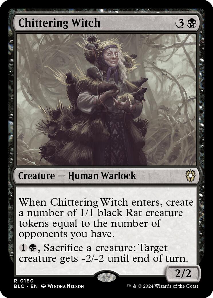 Chittering Witch [Bloomburrow Commander] | Good Games Cannington