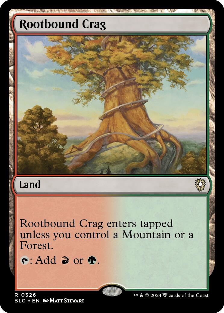Rootbound Crag [Bloomburrow Commander] | Good Games Cannington