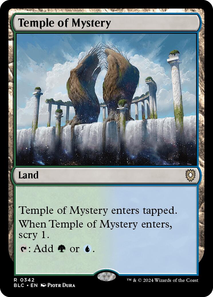 Temple of Mystery [Bloomburrow Commander] | Good Games Cannington