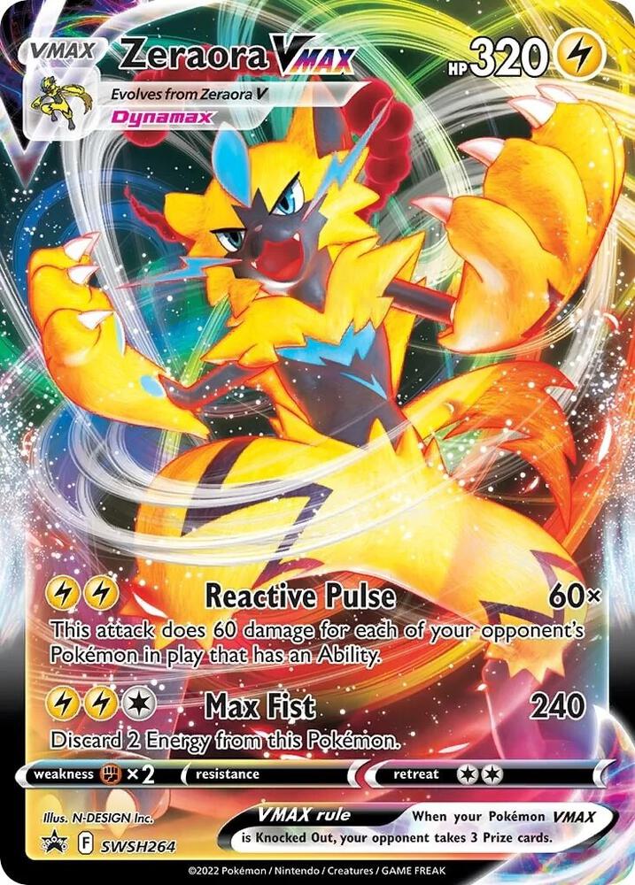 Zeraora VMAX SWSH264 (SWSH: Sword & Shield Promo Cards)  - Holofoil | Good Games Cannington
