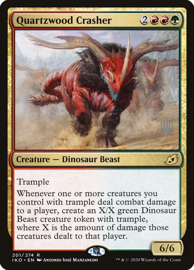 Quartzwood Crasher (Promo Pack) [Ikoria: Lair of Behemoths Promos] | Good Games Cannington