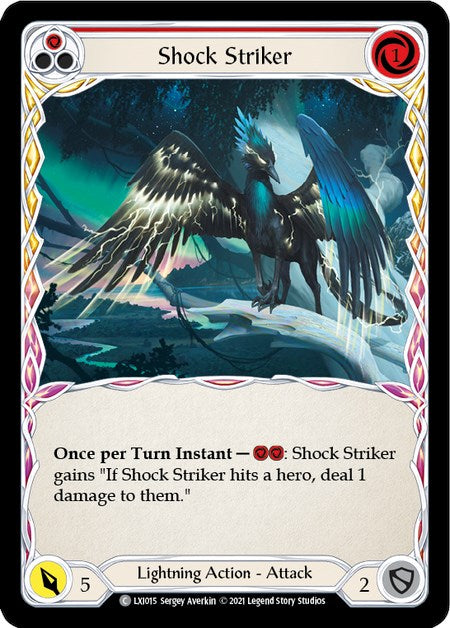 Shock Striker (Red) [LXI015] (Tales of Aria Lexi Blitz Deck)  1st Edition Normal | Good Games Cannington