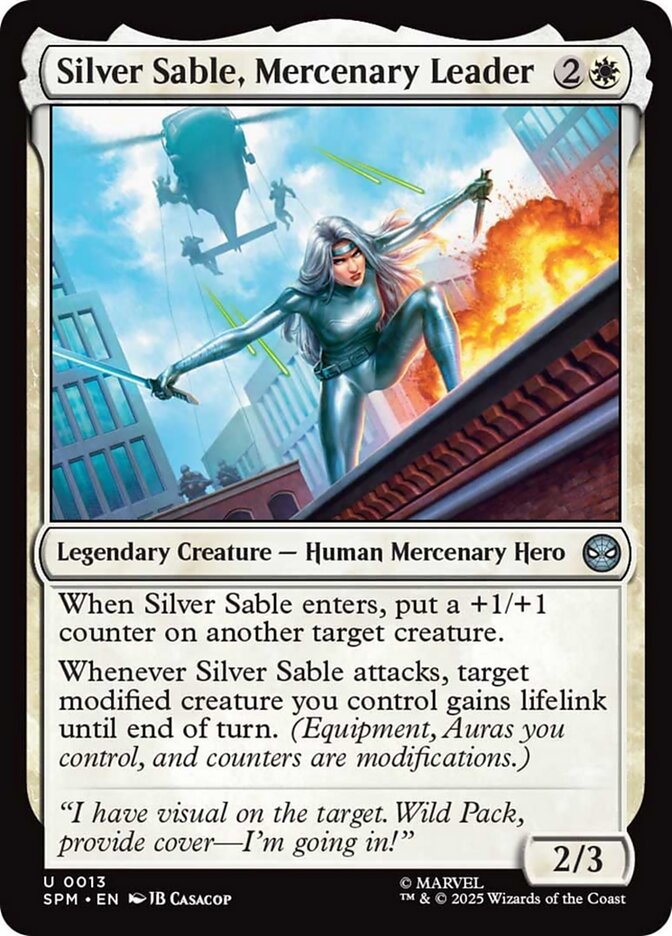 Silver Sable, Mercenary Leader 13/198 (Marvel's Spider-Man)  | Good Games Cannington
