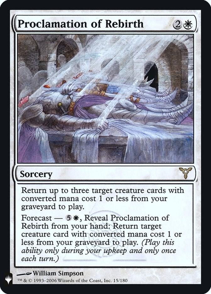Proclamation of Rebirth 15 (The List Reprints)  - Foil | Good Games Cannington