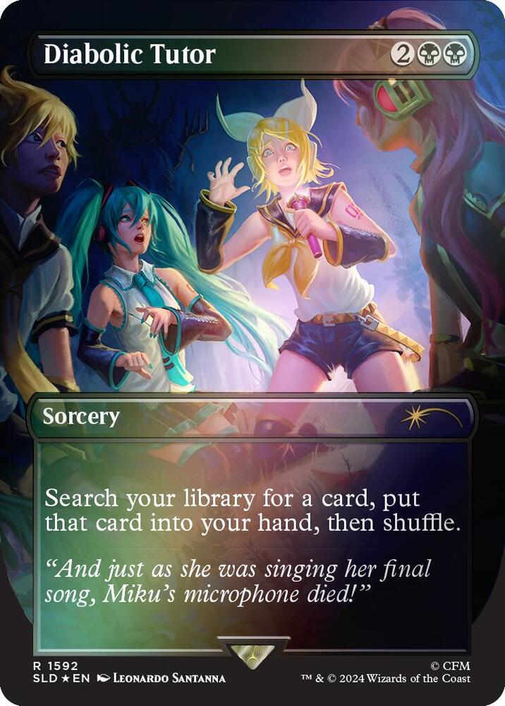 Diabolic Tutor 1592 Rainbow Foil 1592 (Secret Lair Drop Series)  - Foil | Good Games Cannington