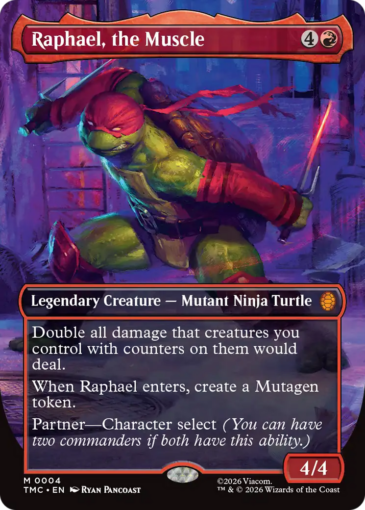 Raphael, the Muscle (Borderless) [Teenage Mutant Ninja Turtles Commander] | Good Games Cannington