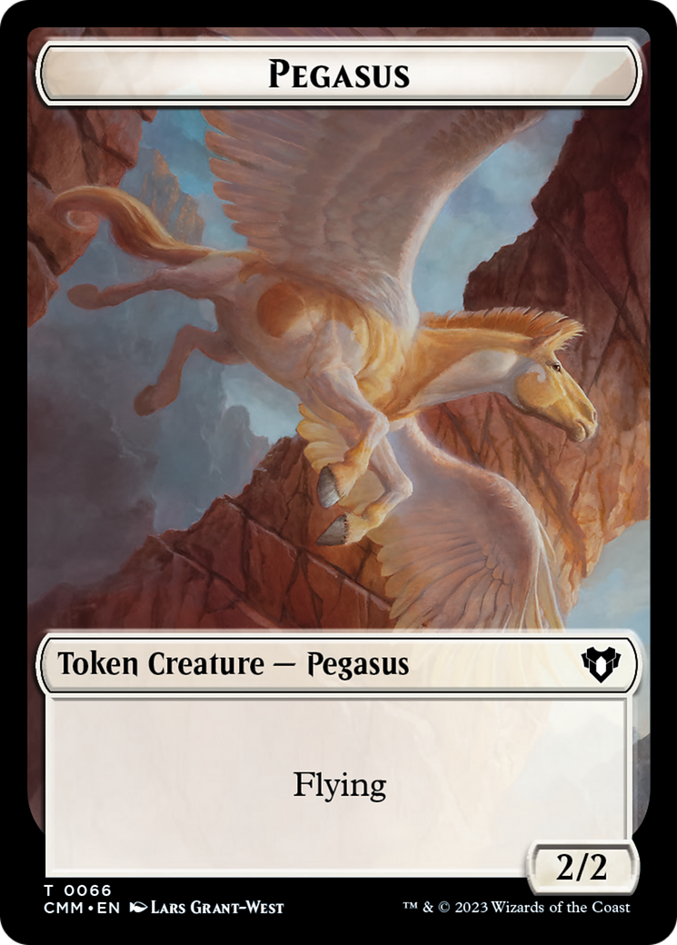 Copy (54) // Pegasus Double-Sided Token [Commander Masters Tokens] | Good Games Cannington