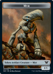 Myr // Pilot Double-Sided Token [Kamigawa: Neon Dynasty Commander Tokens] | Good Games Cannington