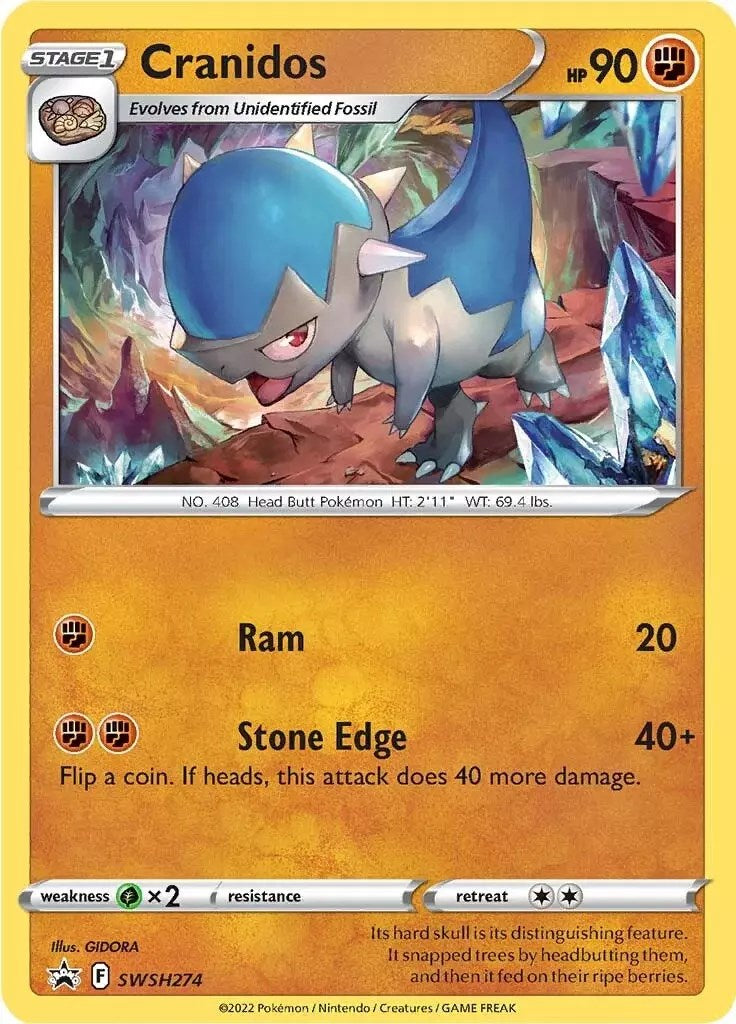 Cranidos (SWSH274) [Sword & Shield: Black Star Promos] | Good Games Cannington