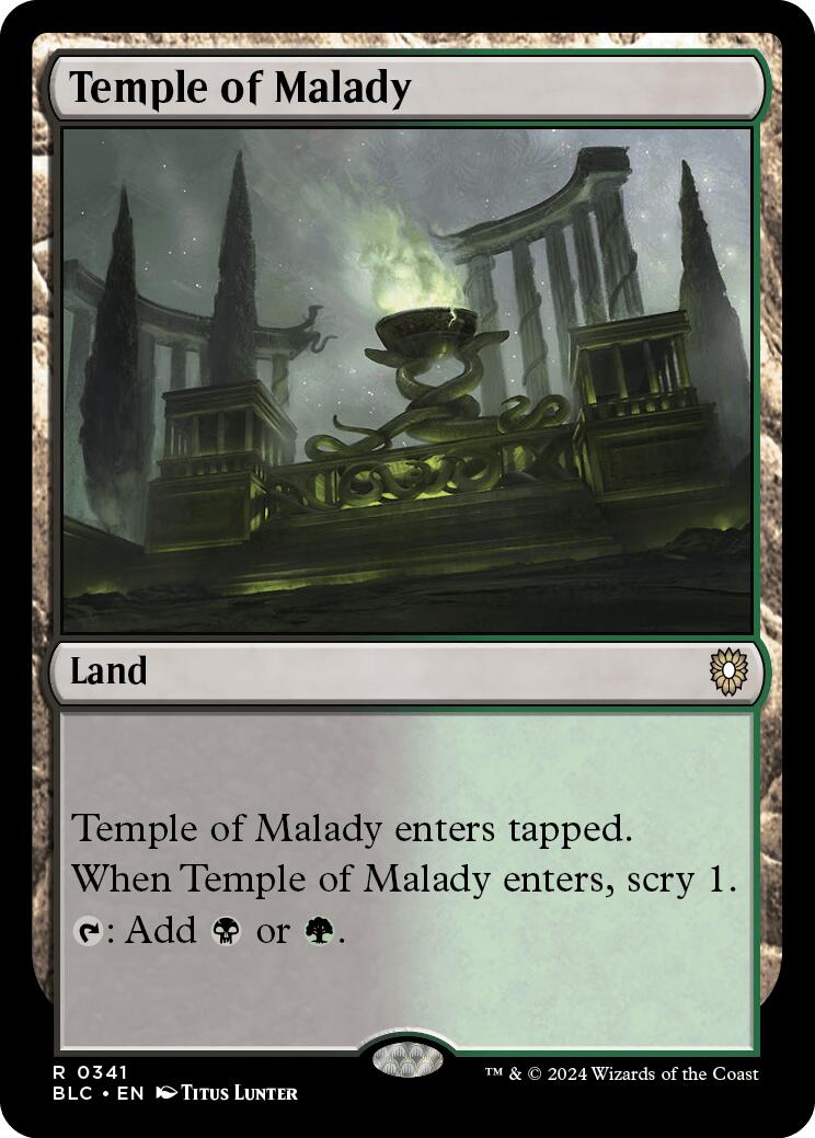 Temple of Malady [Bloomburrow Commander] | Good Games Cannington