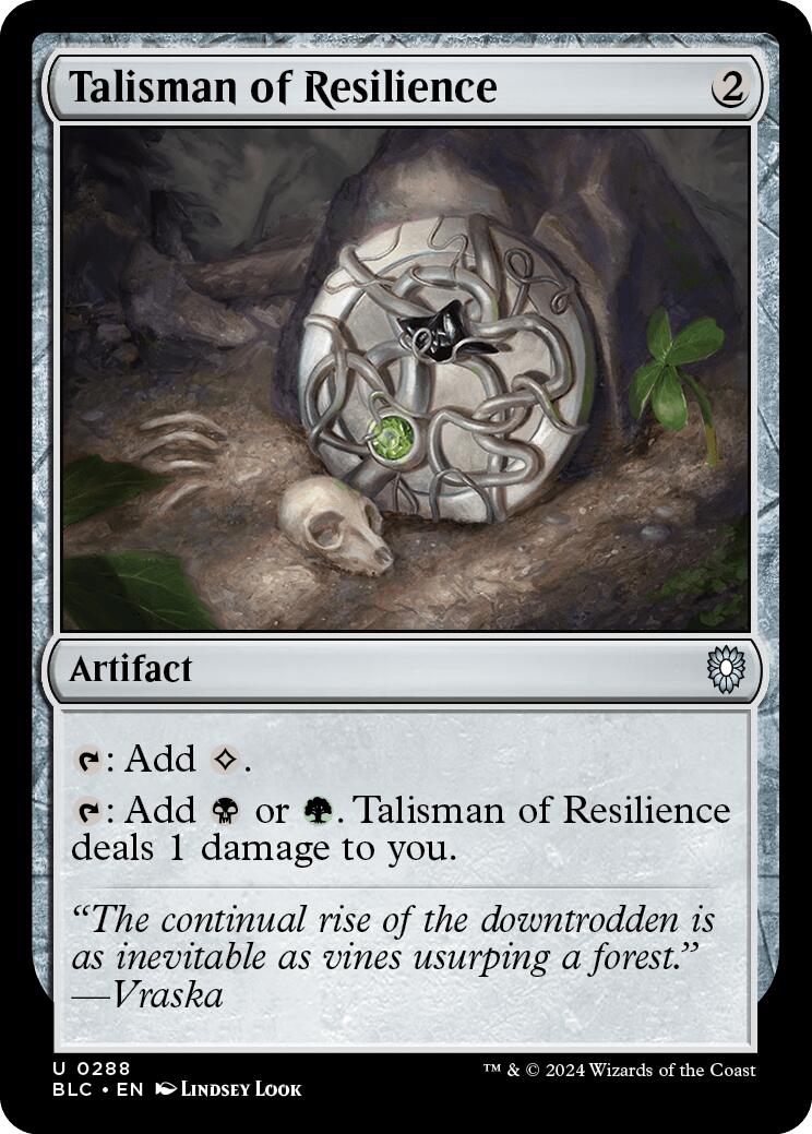 Talisman of Resilience [Bloomburrow Commander] | Good Games Cannington
