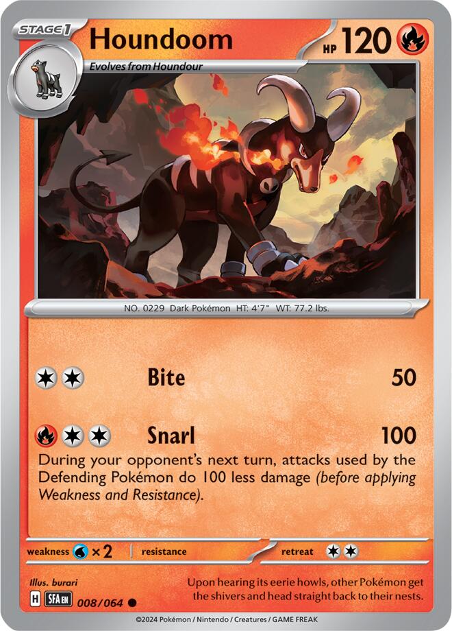 Houndoom (008/064) [Scarlet & Violet: Shrouded Fable] | Good Games Cannington
