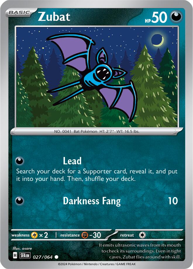 Zubat (027/064) [Scarlet & Violet: Shrouded Fable] | Good Games Cannington