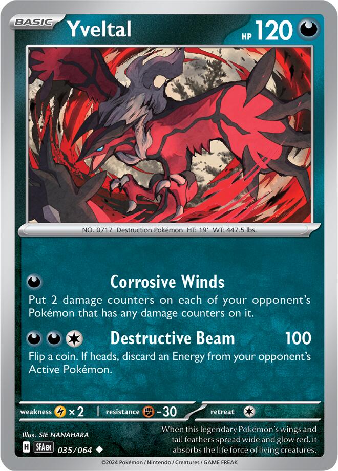 Yveltal (035/064) [Scarlet & Violet: Shrouded Fable] | Good Games Cannington