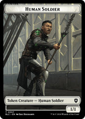 Human Soldier // Wolf (035) Double-Sided Token [Bloomburrow Commander Tokens] | Good Games Cannington