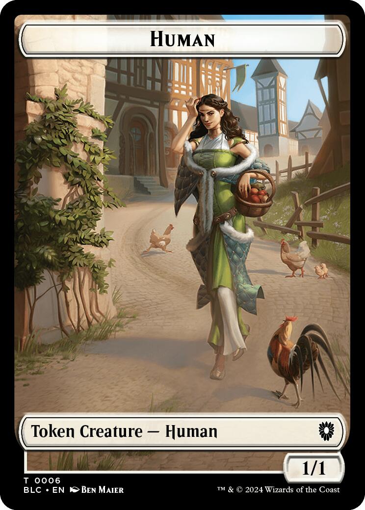 Human // Soldier Double-Sided Token [Bloomburrow Commander Tokens] | Good Games Cannington