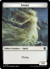 Spirit // Faerie Double-Sided Token [Bloomburrow Commander Tokens] | Good Games Cannington
