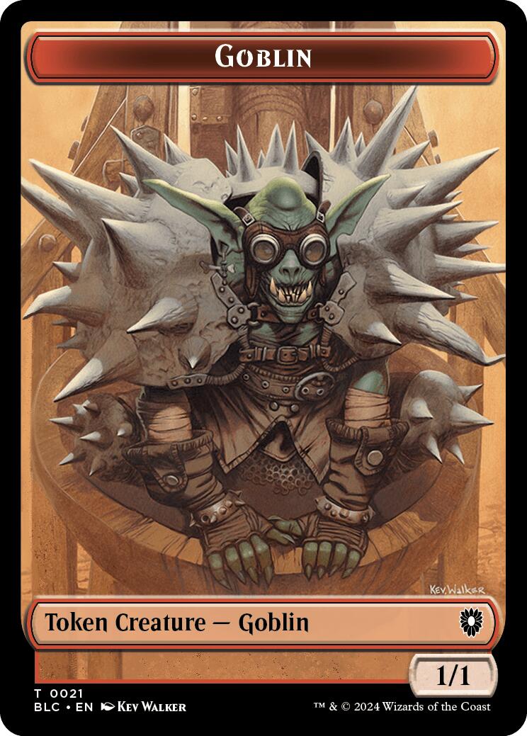 Goblin // Thopter Double-Sided Token [Bloomburrow Commander Tokens] | Good Games Cannington
