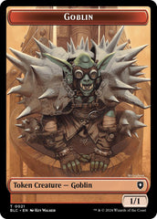 Goblin // Thopter Double-Sided Token [Bloomburrow Commander Tokens] | Good Games Cannington