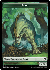 Cat // Beast (025) Double-Sided Token [Bloomburrow Commander Tokens] | Good Games Cannington