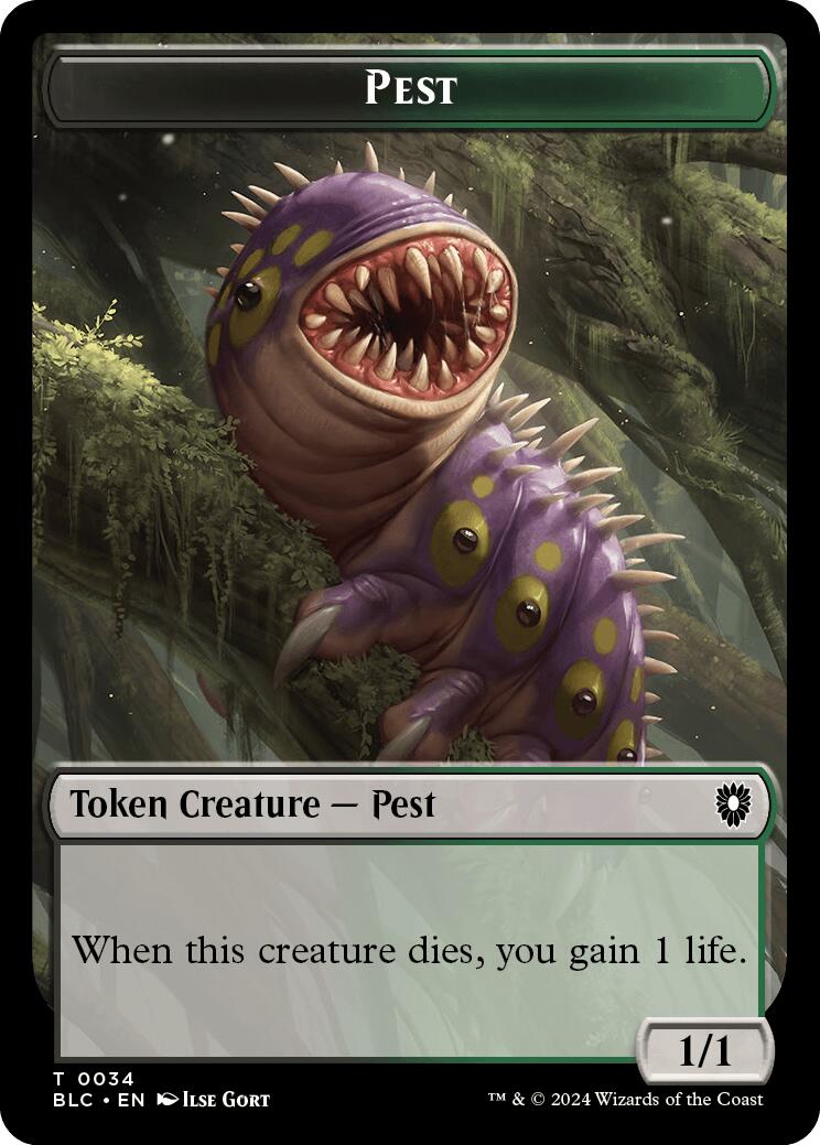 Pest // Shapeshifter Double-Sided Token [Bloomburrow Commander Tokens] | Good Games Cannington
