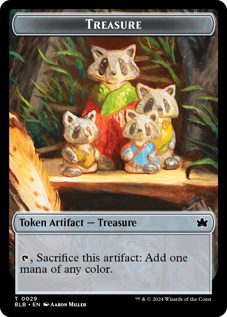 Cat // Treasure Double-Sided Token [Bloomburrow Commander Tokens] | Good Games Cannington