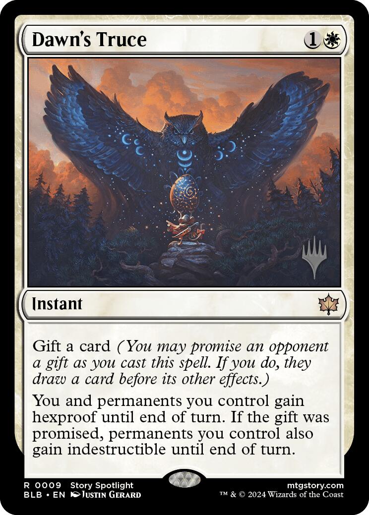 Dawn's Truce (Promo Pack) [Bloomburrow Promos] | Good Games Cannington