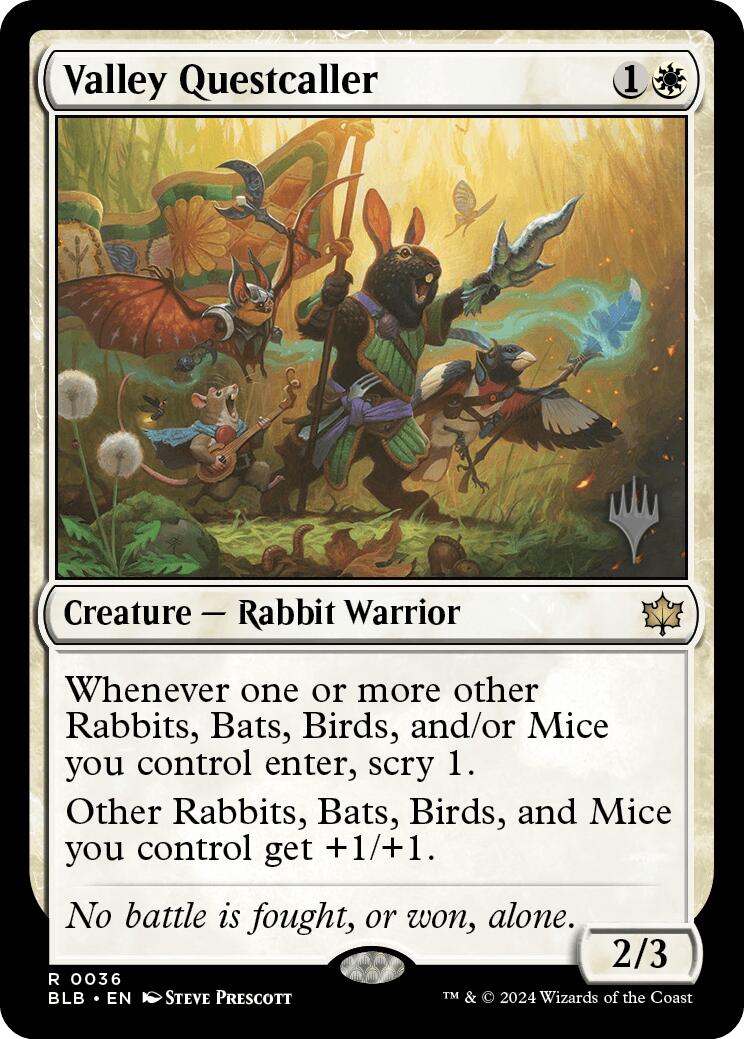 Valley Questcaller (Promo Pack) [Bloomburrow Promos] | Good Games Cannington