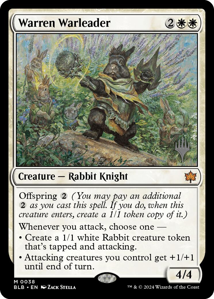 Warren Warleader (Promo Pack) [Bloomburrow Promos] | Good Games Cannington