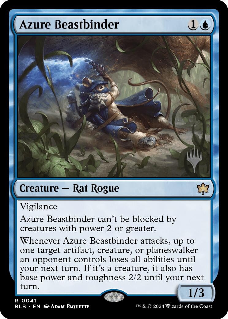 Azure Beastbinder (Promo Pack) [Bloomburrow Promos] | Good Games Cannington