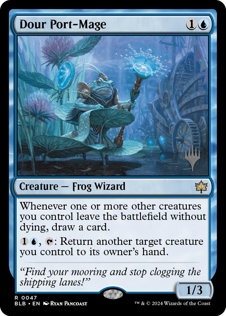 Dour Port-Mage (Promo Pack) [Bloomburrow Promos] | Good Games Cannington