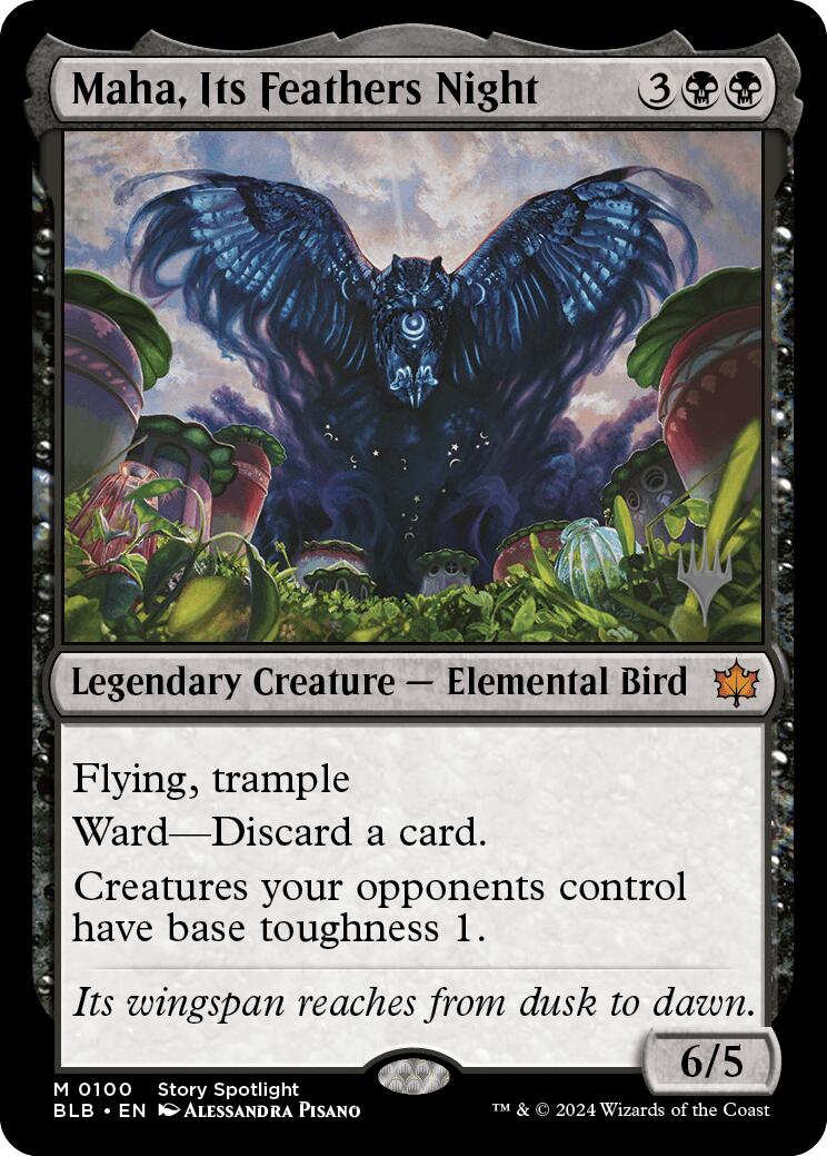 Maha, Its Feathers Night (Promo Pack) [Bloomburrow Promos] | Good Games Cannington