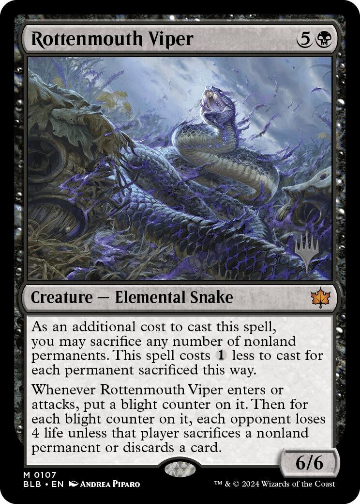 Rottenmouth Viper (Promo Pack) [Bloomburrow Promos] | Good Games Cannington