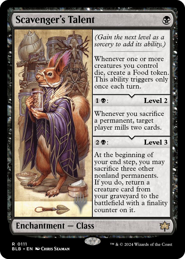 Scavenger's Talent (Promo Pack) [Bloomburrow Promos] | Good Games Cannington