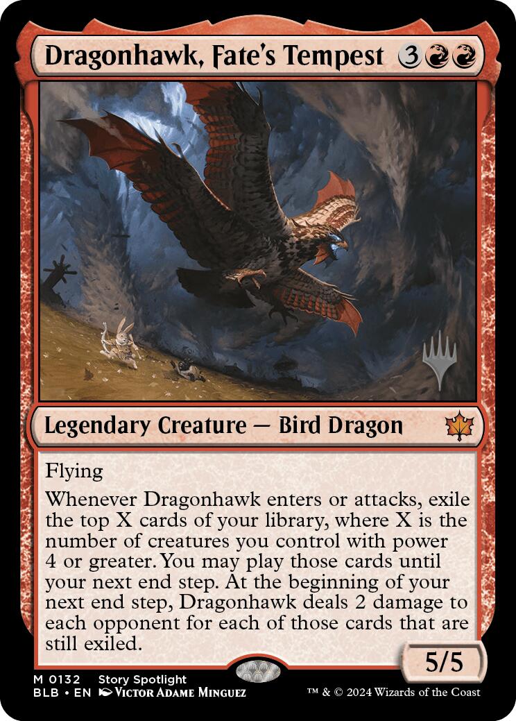 Dragonhawk, Fate's Tempest (Promo Pack) [Bloomburrow Promos] | Good Games Cannington