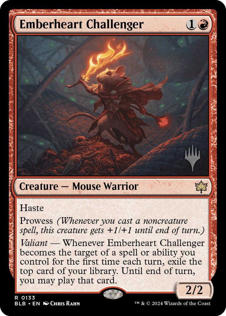 Emberheart Challenger (Promo Pack) [Bloomburrow Promos] | Good Games Cannington