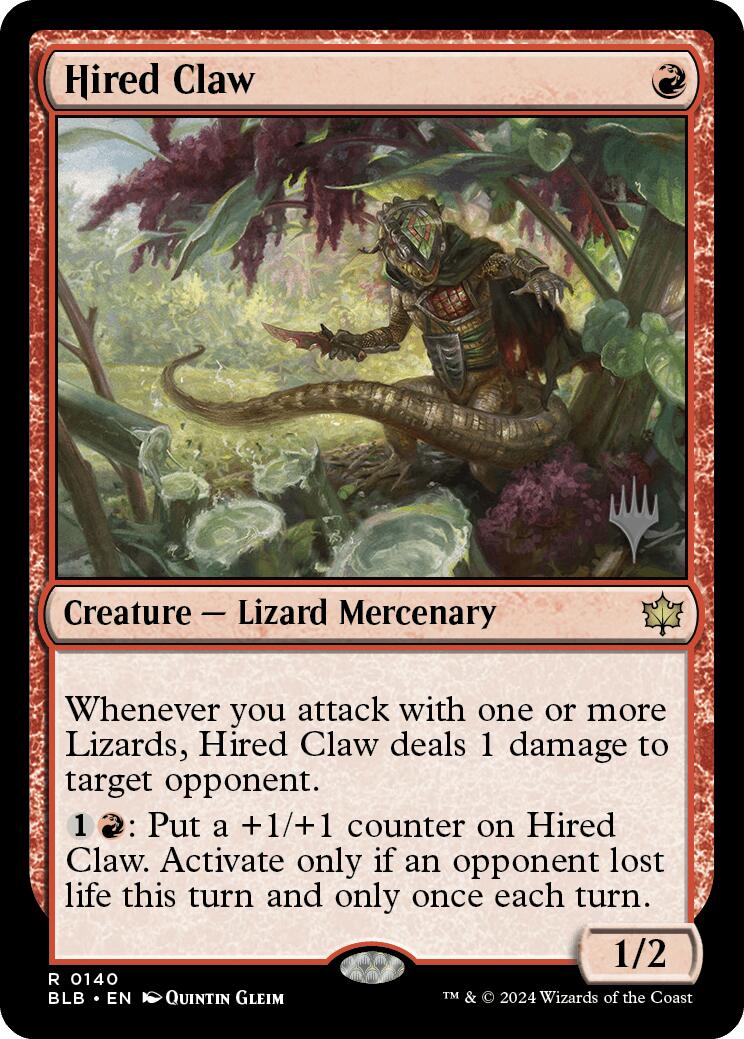 Hired Claw (Promo Pack) [Bloomburrow Promos] | Good Games Cannington