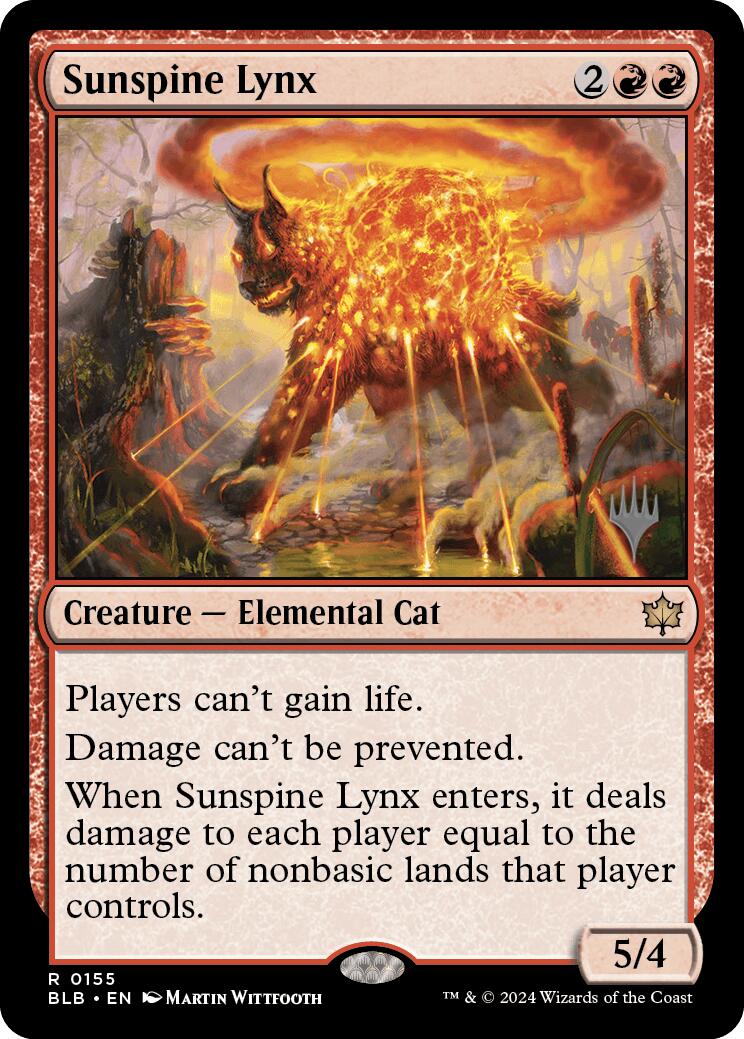 Sunspine Lynx (Promo Pack) [Bloomburrow Promos] | Good Games Cannington