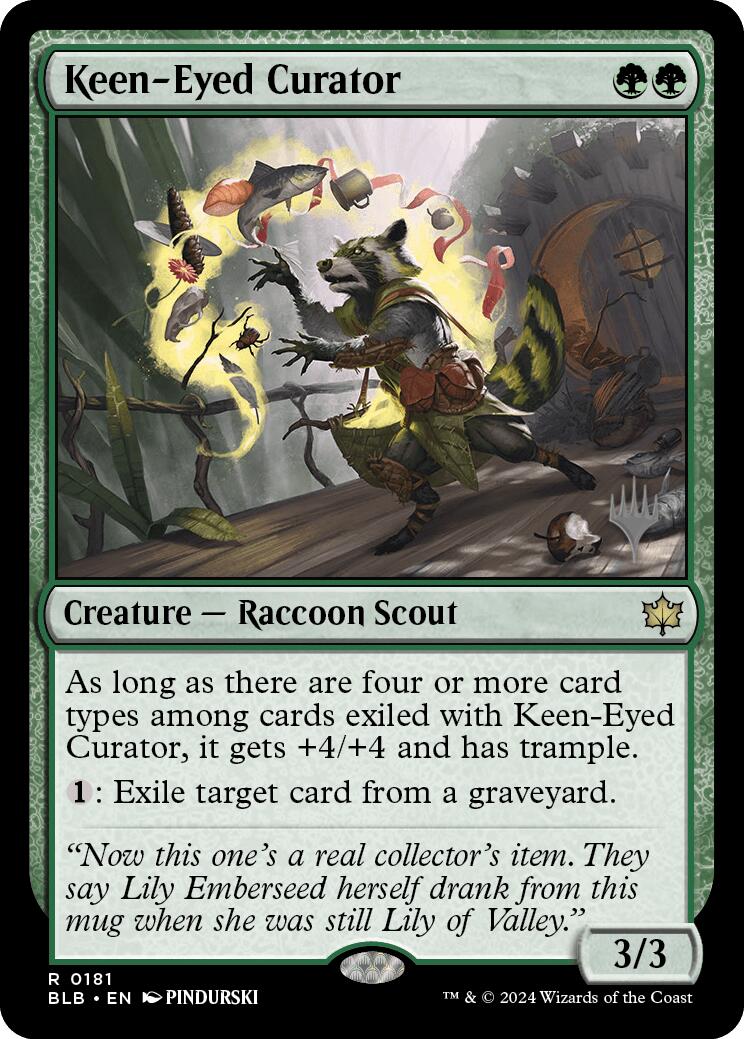 Keen-Eyed Curator (Promo Pack) [Bloomburrow Promos] | Good Games Cannington