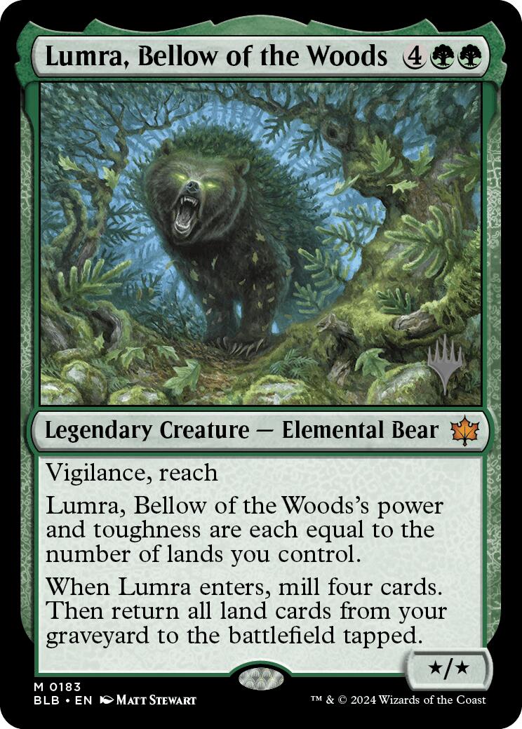 Lumra, Bellow of the Woods (Promo Pack) [Bloomburrow Promos] | Good Games Cannington
