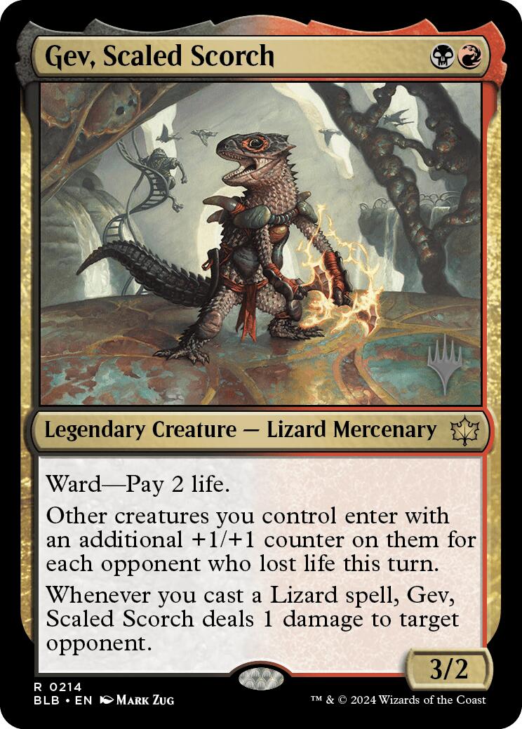 Gev, Scaled Scorch (Promo Pack) [Bloomburrow Promos] | Good Games Cannington
