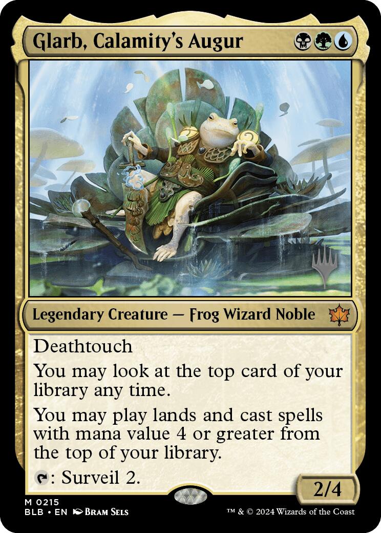 Glarb, Calamity's Augur (Promo Pack) [Bloomburrow Promos] | Good Games Cannington