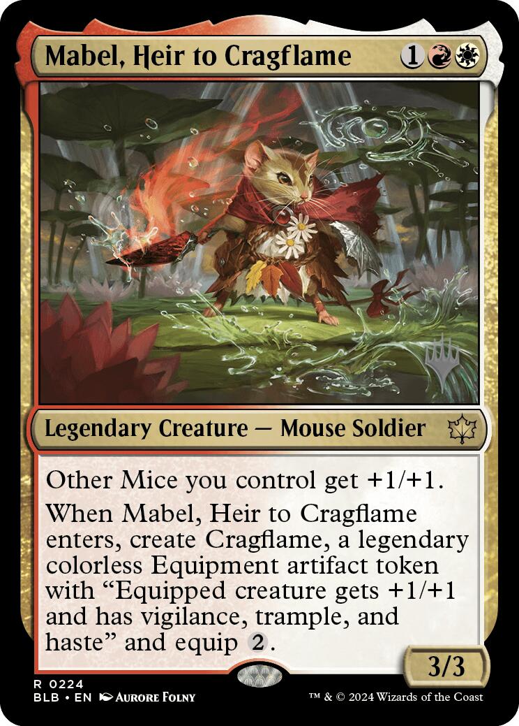 Mabel, Heir to Cragflame (Promo Pack) [Bloomburrow Promos] | Good Games Cannington
