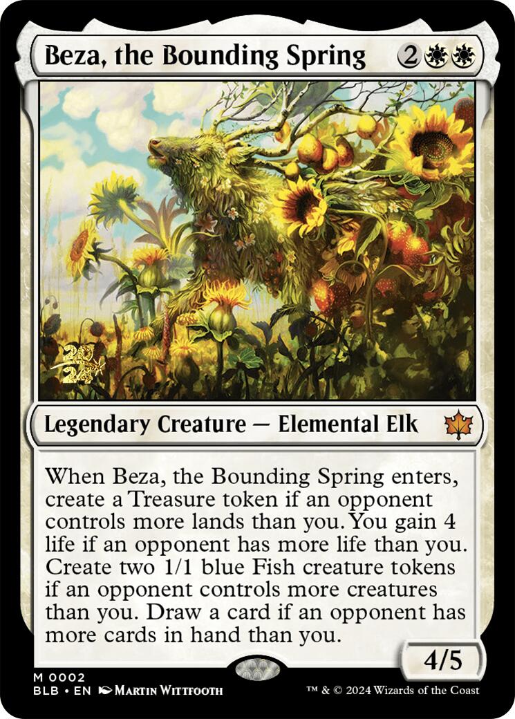 Beza, the Bounding Spring [Bloomburrow Prerelease Promos] | Good Games Cannington