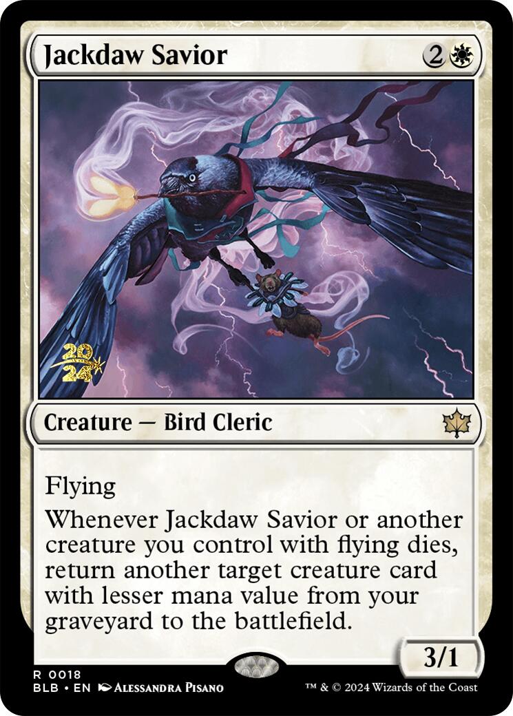 Jackdaw Savior [Bloomburrow Prerelease Promos] | Good Games Cannington