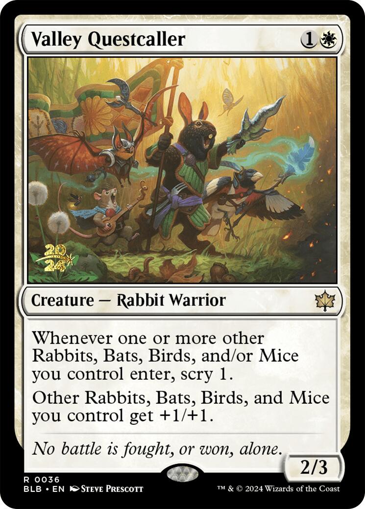 Valley Questcaller [Bloomburrow Prerelease Promos] | Good Games Cannington
