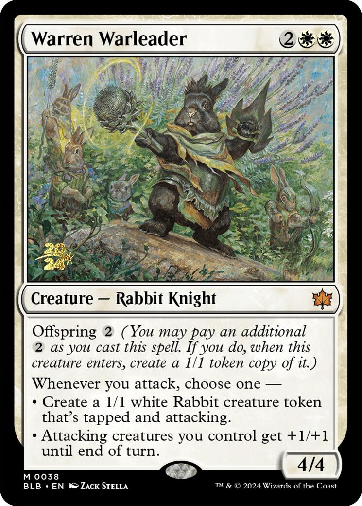 Warren Warleader [Bloomburrow Prerelease Promos] | Good Games Cannington