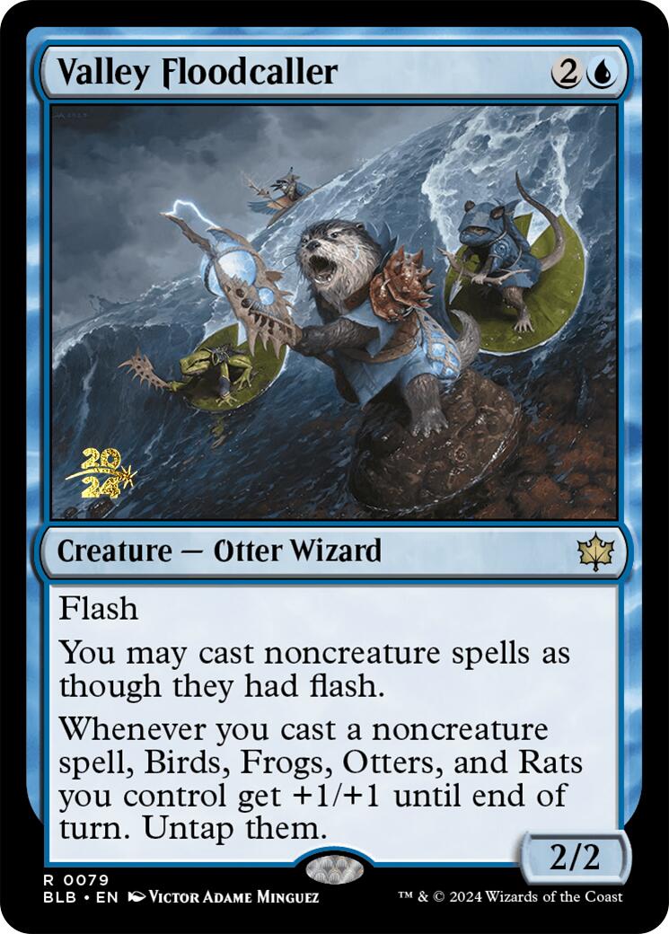 Valley Floodcaller [Bloomburrow Prerelease Promos] | Good Games Cannington