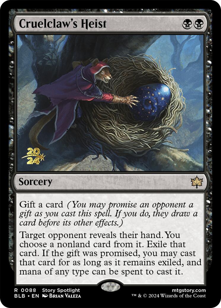 Cruelclaw's Heist [Bloomburrow Prerelease Promos] | Good Games Cannington