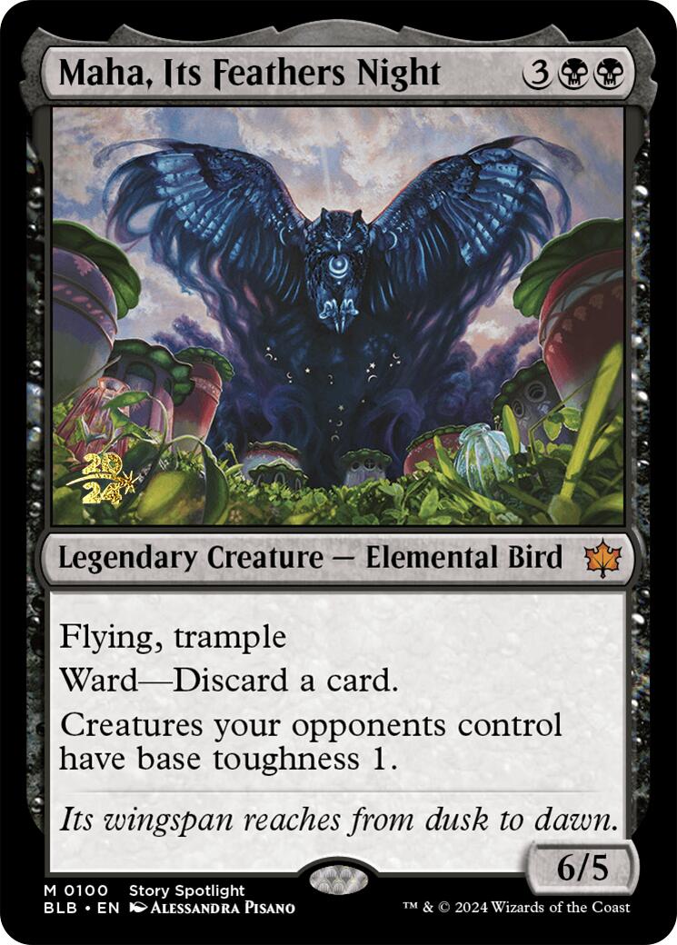 Maha, Its Feather Night [Bloomburrow Prerelease Promos] | Good Games Cannington